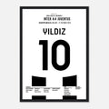 Kenan Yildiz mit 2 Toren beim 4:4 gegen Inter Fußball Poster mit Rahmen