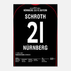 Markus Schroth war dabei! FCN 3 - Bayern 0 Fußball Poster mit Rahmen