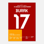 Burak Yilmaz Show auf Schalke Fußball Poster mit Rahmen