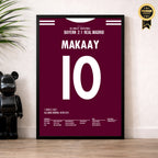 10 Sekunden! Roy Makaay erzielt das schnellste Tor der CL Geschichte Fußball Poster mit Rahmen