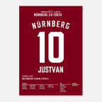 Justvan und der Club demontieren FÜ im Derby Fußball Poster mit Rahmen