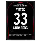 Robert Vittek war dabei! FCN 3 - Bayern 0 Fußball Poster mit Rahmen