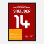 Sneijder dreht das Spiel gegen Real mit Tor und Vorlage Fußball Poster mit Rahmen