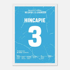 Hincapié mit dem Last Minute Siegtreffer gegen Leipzig Fußball Poster mit Rahmen