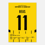 Marco Reus trifft per Freistoß im letzten Heimspiel für den BVB Fußball Poster mit Rahmen