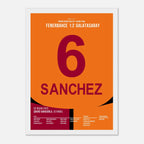 Davinson Sanchez rettet Gala per Fallrückzieher gegen Fener Fußball Poster mit Rahmen