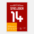 Sneijder dreht das Spiel gegen Real mit Tor und Vorlage Fußball Poster mit Rahmen