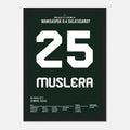 Muslera verwandelt vom Punkt zur Meisterschaft 2012 Fußball Poster mit Rahmen