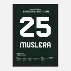 Muslera verwandelt vom Punkt zur Meisterschaft 2012 Fußball Poster mit Rahmen