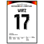 Florian Wirtz eröffnet das Schützenfest bei der EM gegen Schottland Fußball Poster mit Rahmen