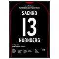 Ivan Saenko war dabei! FCN 3 - Bayern 0 Fußball Poster mit Rahmen