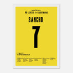 Jadon Sancho führt Dortmund mit Doppelpack zum DFB Pokal Sieg Fußball Poster mit Rahmen