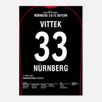 Robert Vittek war dabei! FCN 3 - Bayern 0 Fußball Poster mit Rahmen