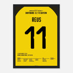 Marco Reus schießt die Bayern aus dem Stadion Fußball Poster mit Rahmen