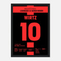Wirtz macht mit 3 Toren die erste Meisterschaft für Leverkusen klar Fußball Poster mit Rahmen