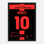 Wirtz macht mit 3 Toren die erste Meisterschaft für Leverkusen klar Fußball Poster mit Rahmen