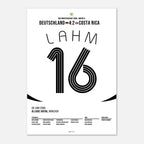 Lahm eröffnet das Sommermärchen 2006 per Traumtor Fußball Poster mit Rahmen