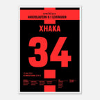 Xhaka krönt Leverkusen´s Jahrhundert Saison in Berlin Fußball Poster mit Rahmen