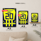 Alex führt Fener zum 4:0 Derbysieg gegen Gala Fußball Poster mit Rahmen