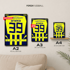 Nicolas Anelka mit dem 4:0 zum Derbysieg gegen Galatasaray Fußball Poster mit Rahmen