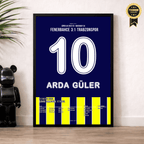 Arda Güler mit Vorlage zum Sieg gegen Trabzonspor Fußball Poster mit Rahmen