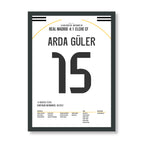Arda Güler mit dem Tor des Jahres aus fast 70 Metern Fußball Poster mit Rahmen