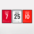 Bayern Legenden Bundle Fußball Poster mit Rahmen