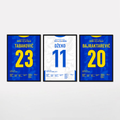 Bosnien WM Quali Heros Bundle Fußball Poster mit Rahmen