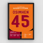 Osimhen vs Premier League - 1+1 Set Fußball Poster mit Rahmen