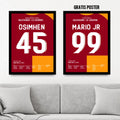 Osimhen X Lemina vs Liverpool - 1+1 Set Fußball Poster mit Rahmen