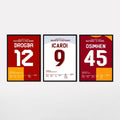 Drogba - Icardi - Osimhen Bundle Fußball Poster mit Rahmen