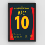 Hagi X Jardel - 1+1 Set Fußball Poster mit Rahmen