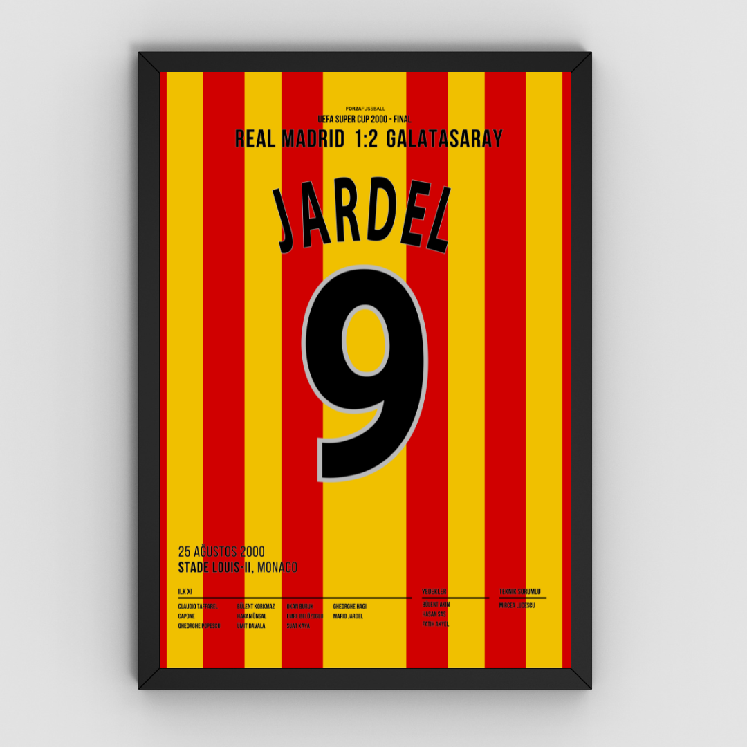 Hagi X Jardel - 1+1 Set Fußball Poster mit Rahmen