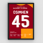 Osimhen vs Premier League - 1+1 Set Fußball Poster mit Rahmen