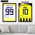 Alex X Deivid - 1+1 Set Fußball Poster mit Rahmen