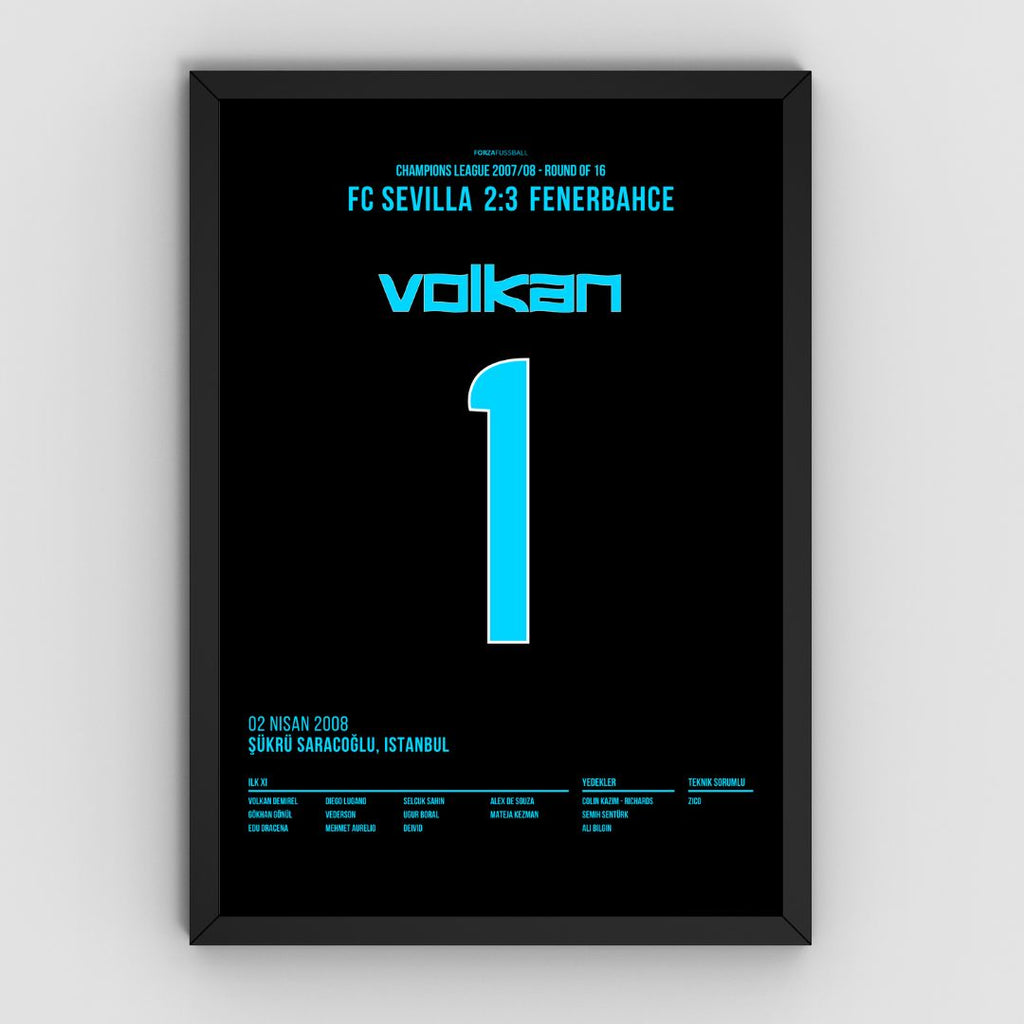 Alex X Volkan - 1+1 Set Fußball Poster mit Rahmen