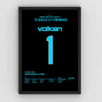 Alex X Volkan - 1+1 Set Fußball Poster mit Rahmen