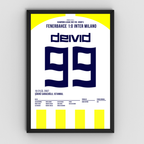Alex X Deivid - 1+1 Set Fußball Poster mit Rahmen