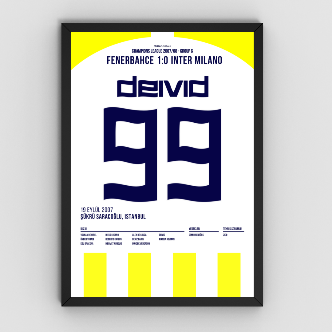 Alex X Deivid - 1+1 Set Fußball Poster mit Rahmen