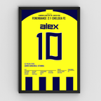 Alex X Deivid - 1+1 Set Fußball Poster mit Rahmen