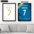 Cristiano Ronaldo - 1+1 Set Fußball Poster mit Rahmen