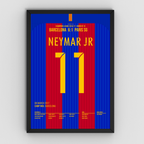 Messi X Neymar - 1+1 Set Fußball Poster mit Rahmen