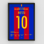 Messi X Neymar - 1+1 Set Fußball Poster mit Rahmen