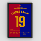 Lamine Yamal - 1+1 Set Fußball Poster mit Rahmen