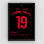 Lamine Yamal - 1+1 Set Fußball Poster mit Rahmen
