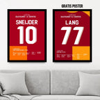 Sneijder X Lang vs Juve - 1+1 Set Fußball Poster mit Rahmen