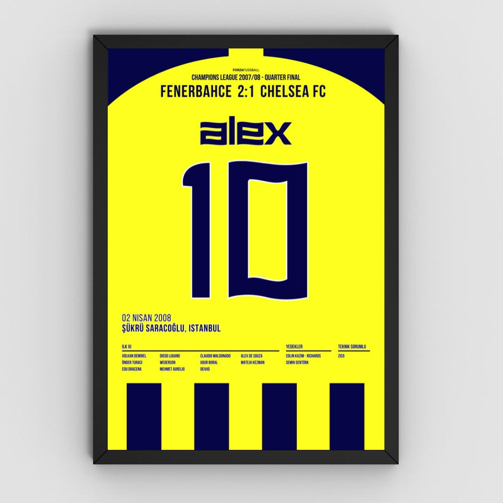 Alex X Volkan - 1+1 Set Fußball Poster mit Rahmen
