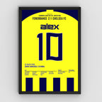 Alex X Volkan - 1+1 Set Fußball Poster mit Rahmen
