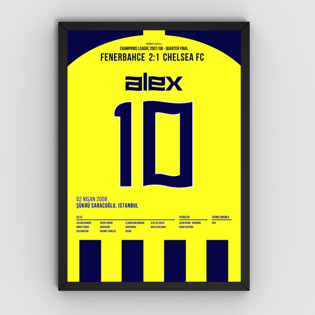 Alex X Volkan - 1+1 Set Fußball Poster mit Rahmen