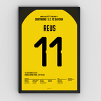 Marco Reus BVB - 1+1 Set Fußball Poster mit Rahmen